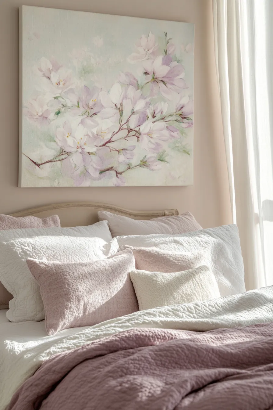 Romantic Spring Floral Bedroom Wall Art to Elevate Your Space