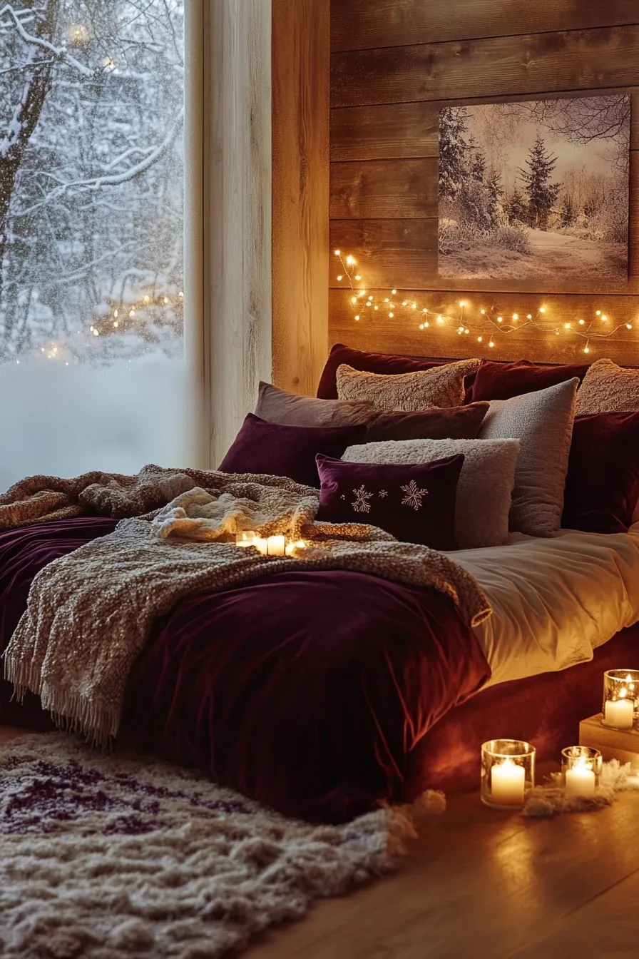 Romantic Warm Winter Bedroom Glow Decor Ideas to Elevate Your Ambience