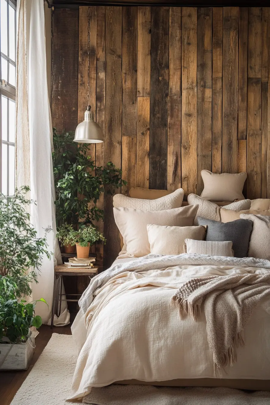 Rustic Accent Walls The Key to Charming Bedroom Decor
