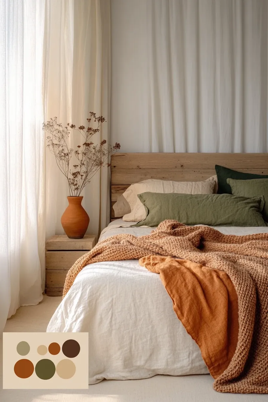 Rustic Fall Bedroom Color Palette Ideas to Enhance Sustainable Bedroom Design