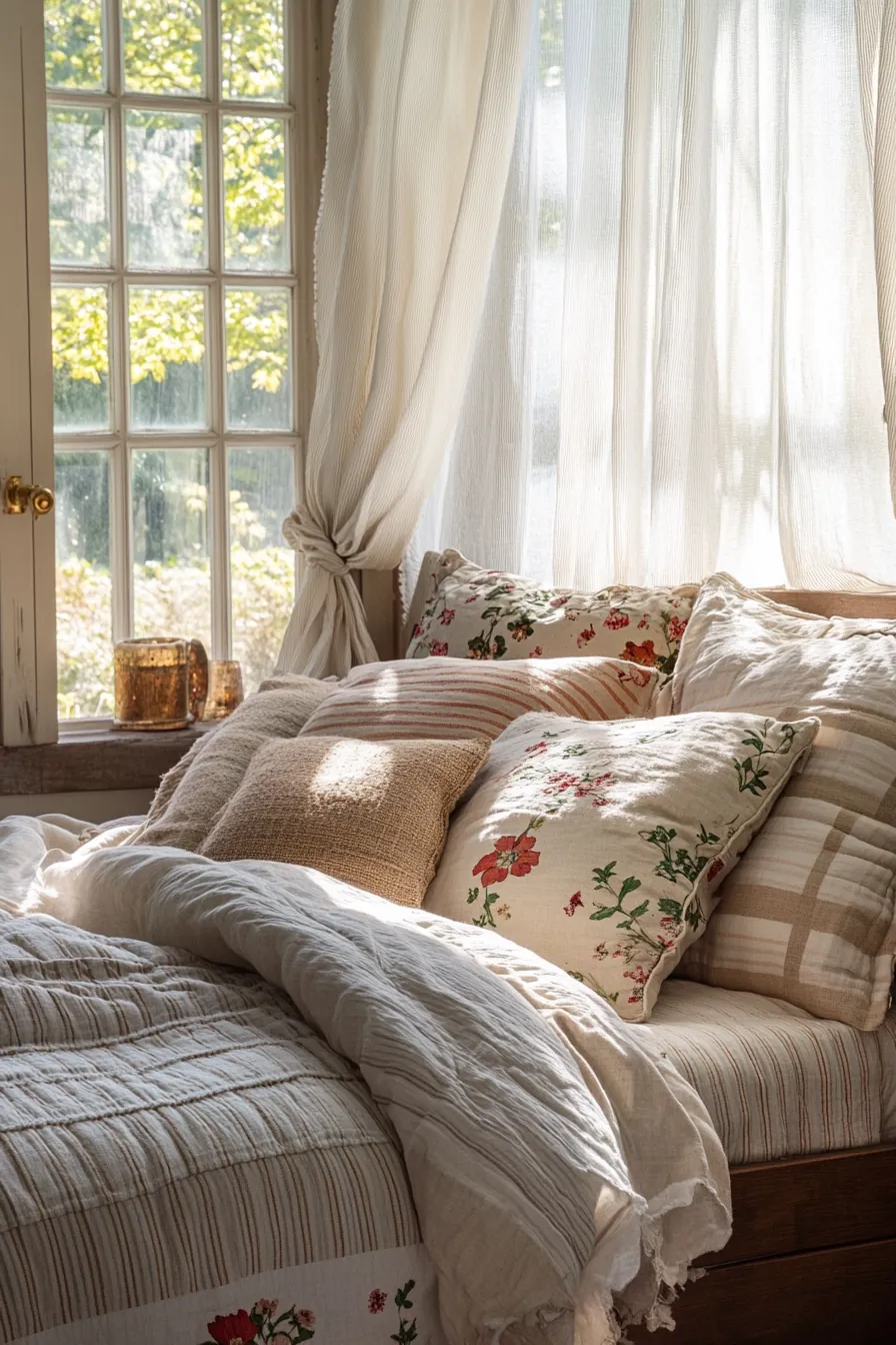 Rustic Summer Cottage Bedroom Textiles to Enrich Your Decor