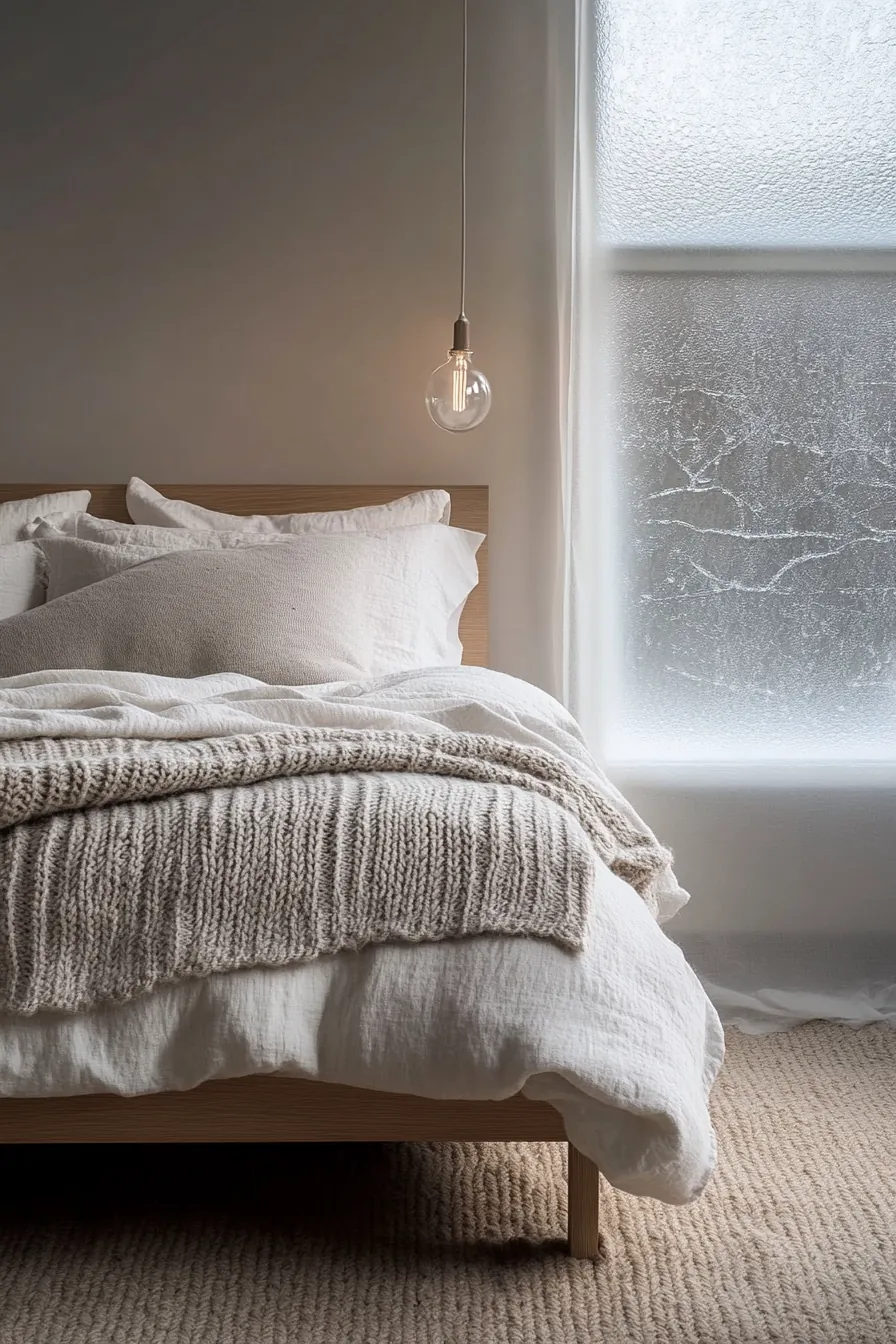 Scandinavian Winter Bedding Minimalist Decor for a Cozy Bedroom