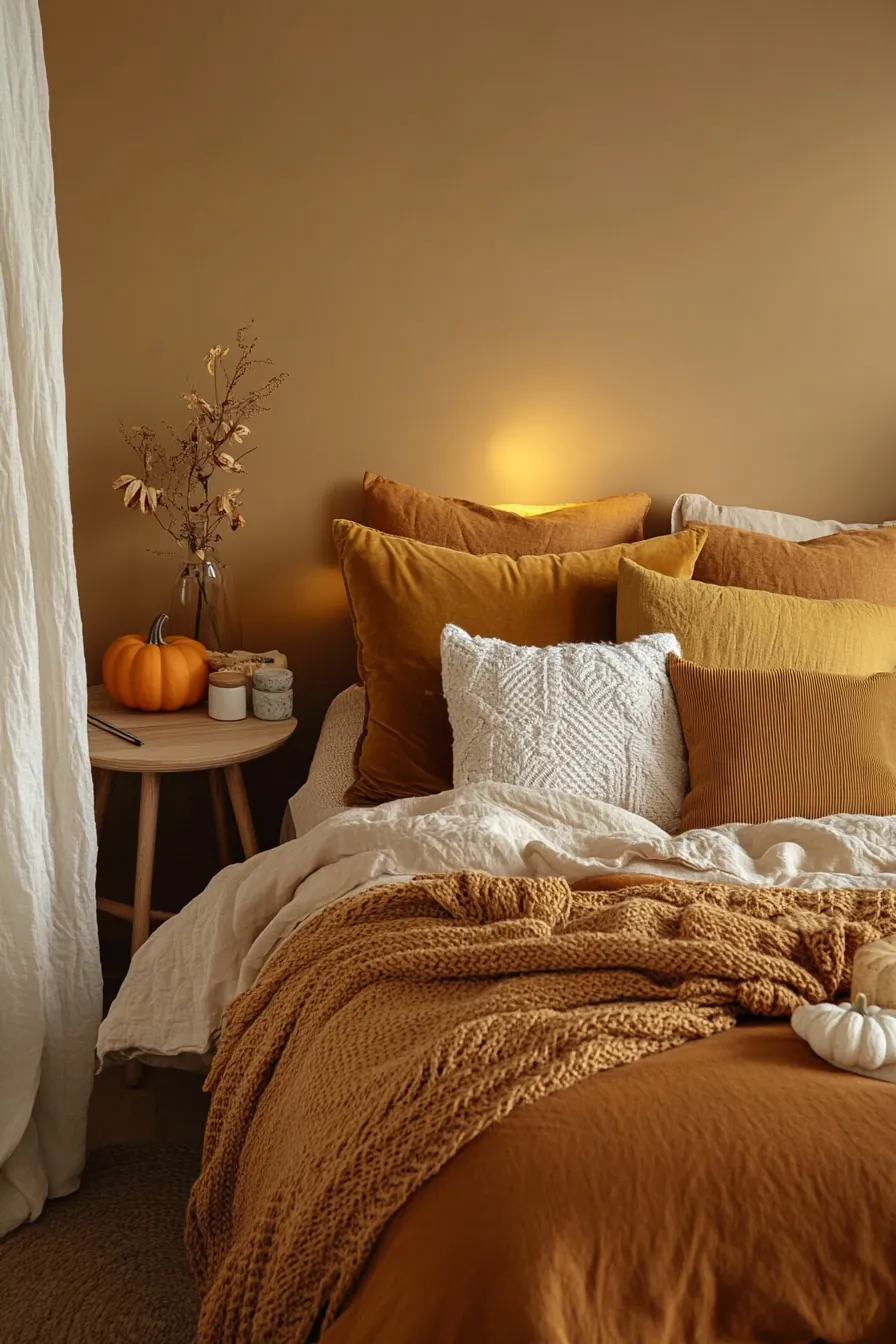 Small Bedroom Cozy Fall Color Schemes for Inviting Interiors