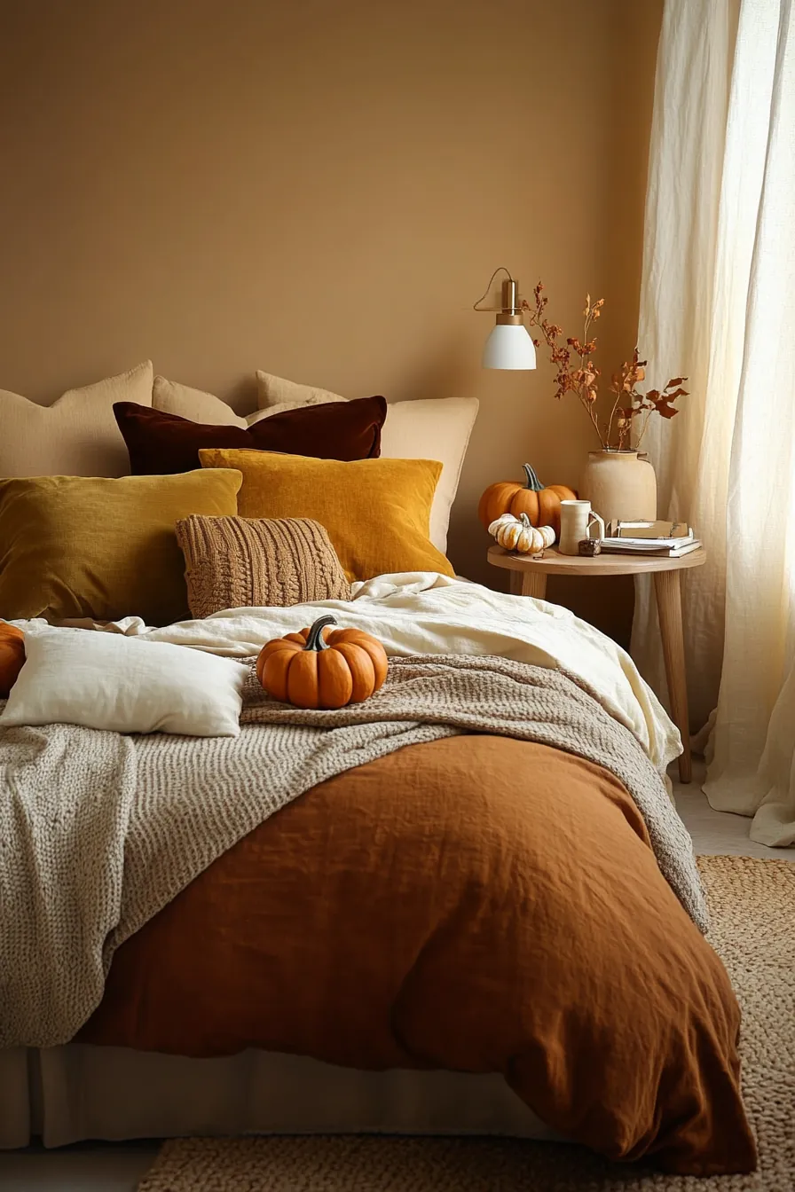 Small Bedroom Cozy Fall Color Schemes to Warm Up Your Space