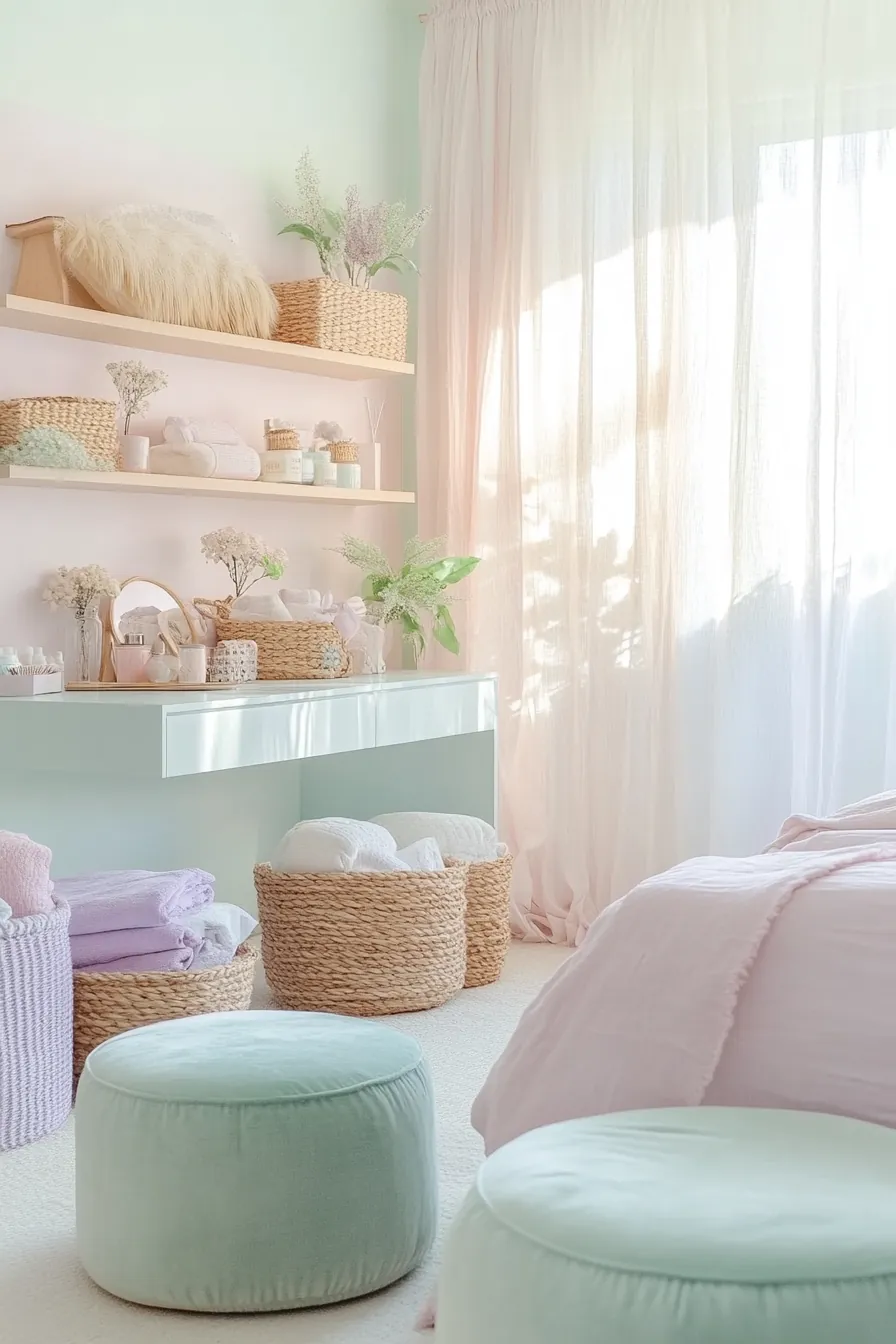 Spring Pastel Bedroom Organization Tips to Tidy Up Beautifully