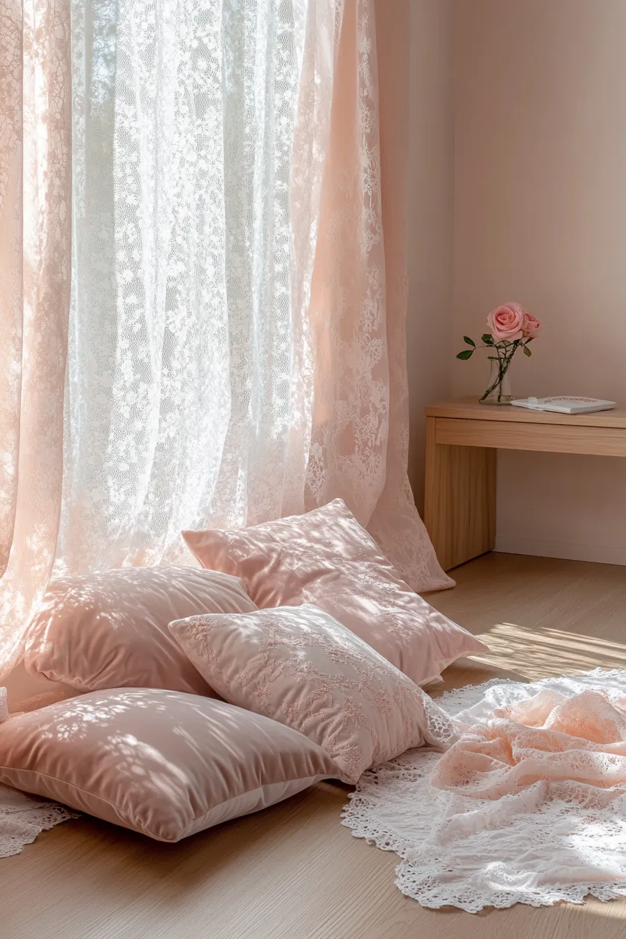 Stunning Summer Blush Bedroom Accessories Ideas to Refresh Girls Bedroom