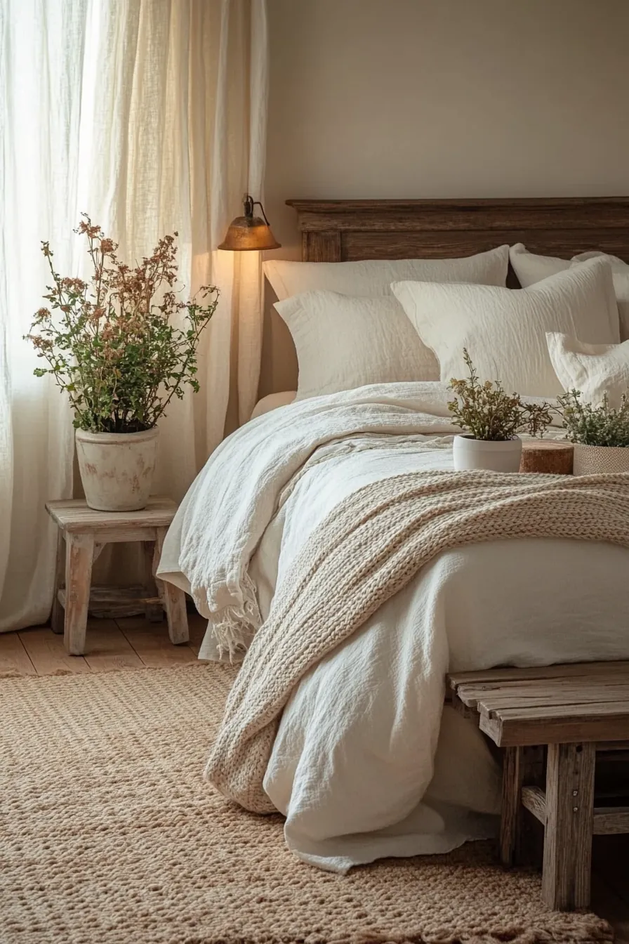 Styling Tips for a Warm Neutral Tones Cottage Bedroom Sanctuary