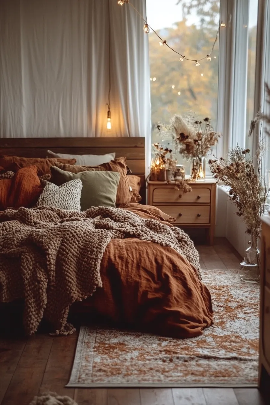 Stylish Cozy Autumn Bedroom Colour Palettes to Elevate Your Room