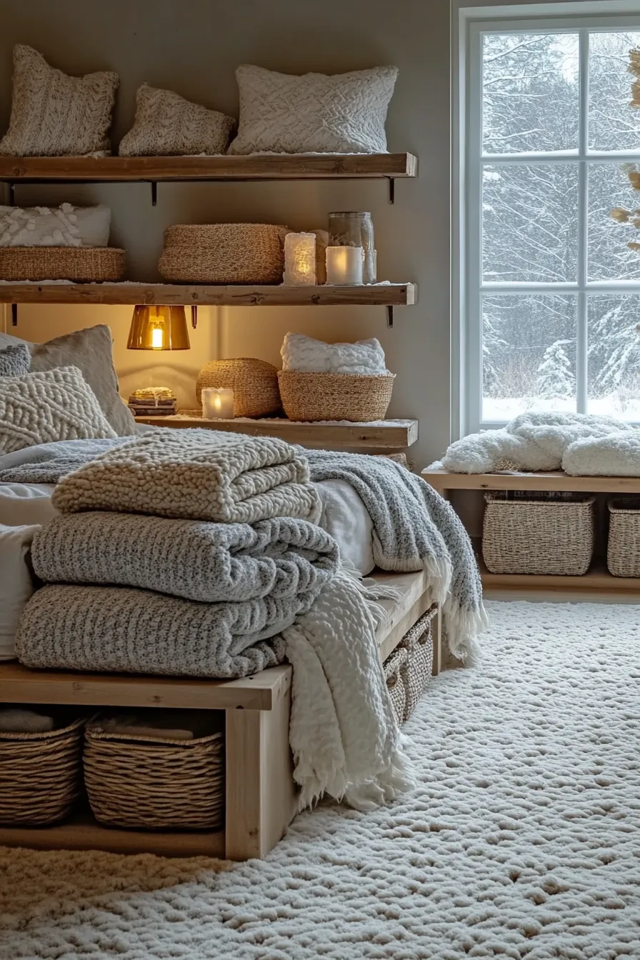 Stylish Cozy Winter Bedroom Storage Ideas to Maximize Space
