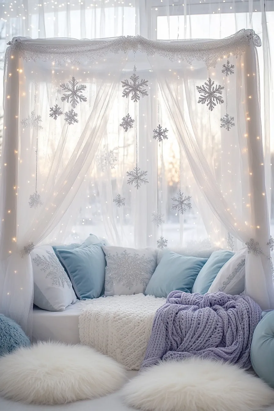 Stylish winter themed canopy beds for girls perfect for bedroom upgrades