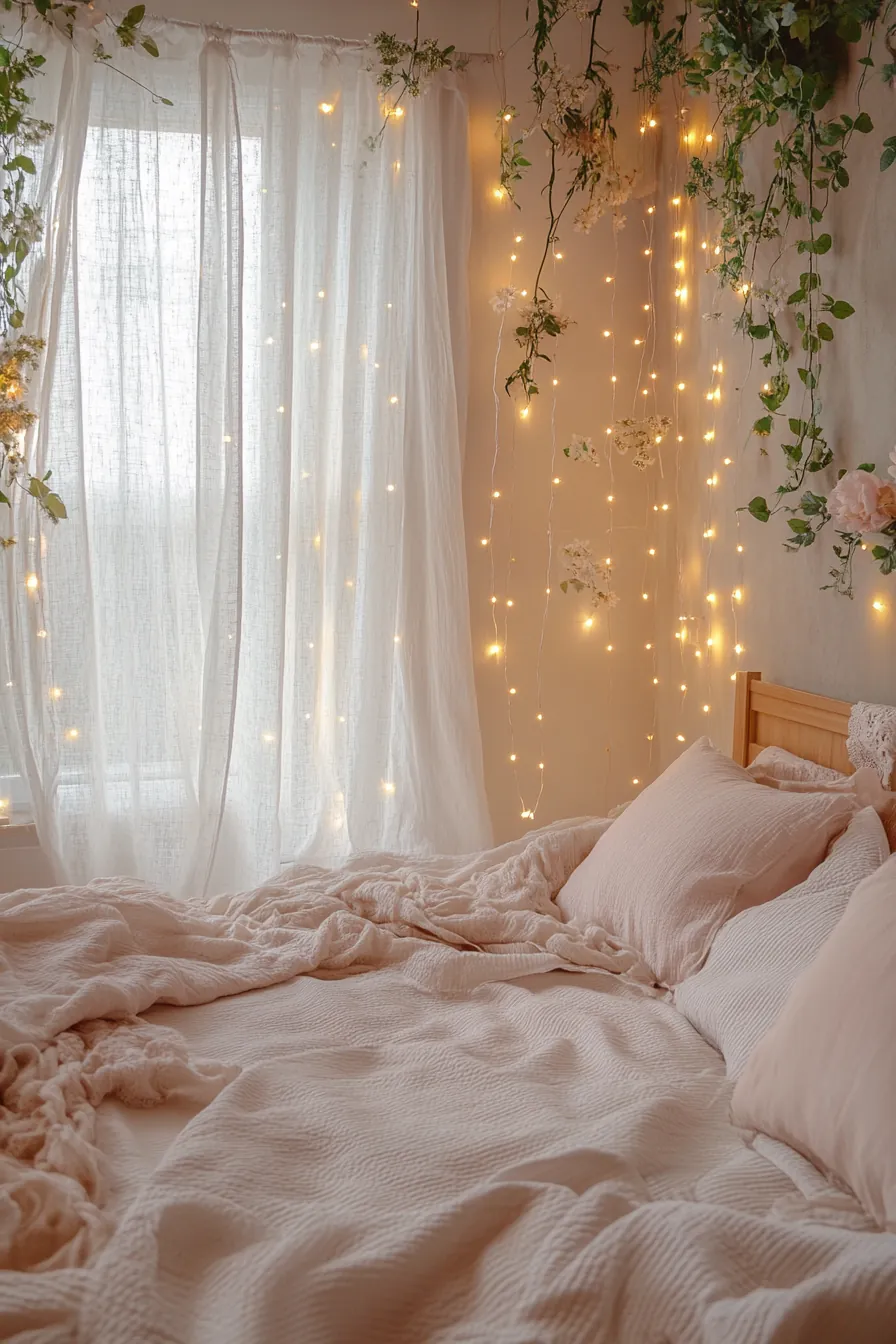 Summer Bedroom Fairy Lights Inspiration for Dreamy Evenings