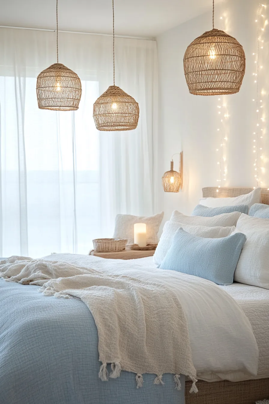 Summer Coastal Bedroom Lighting Accents for a Serene Atmosphere