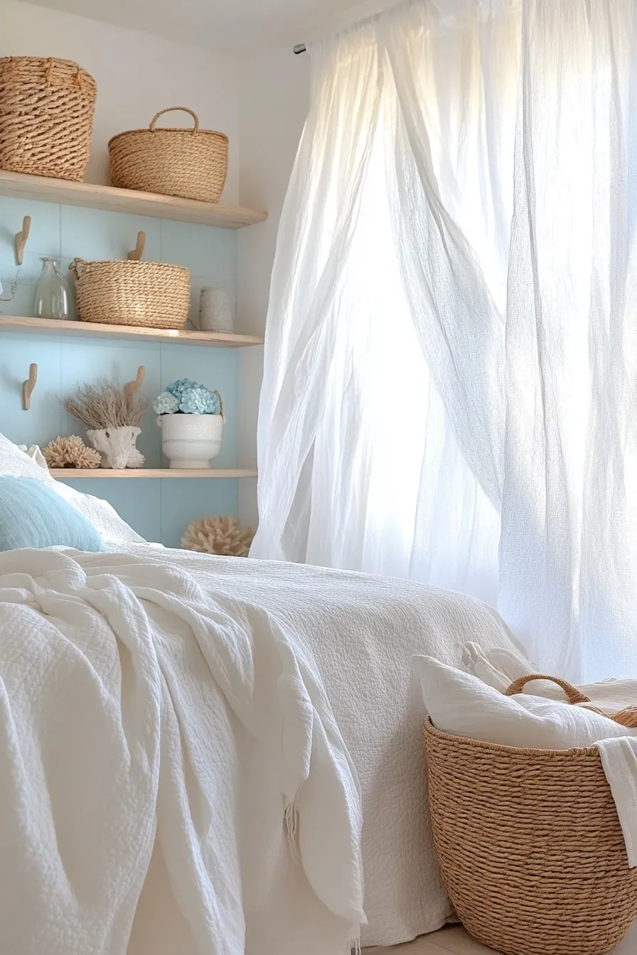 Summer Coastal Bedroom Organization Ideas for Breezy Spaces