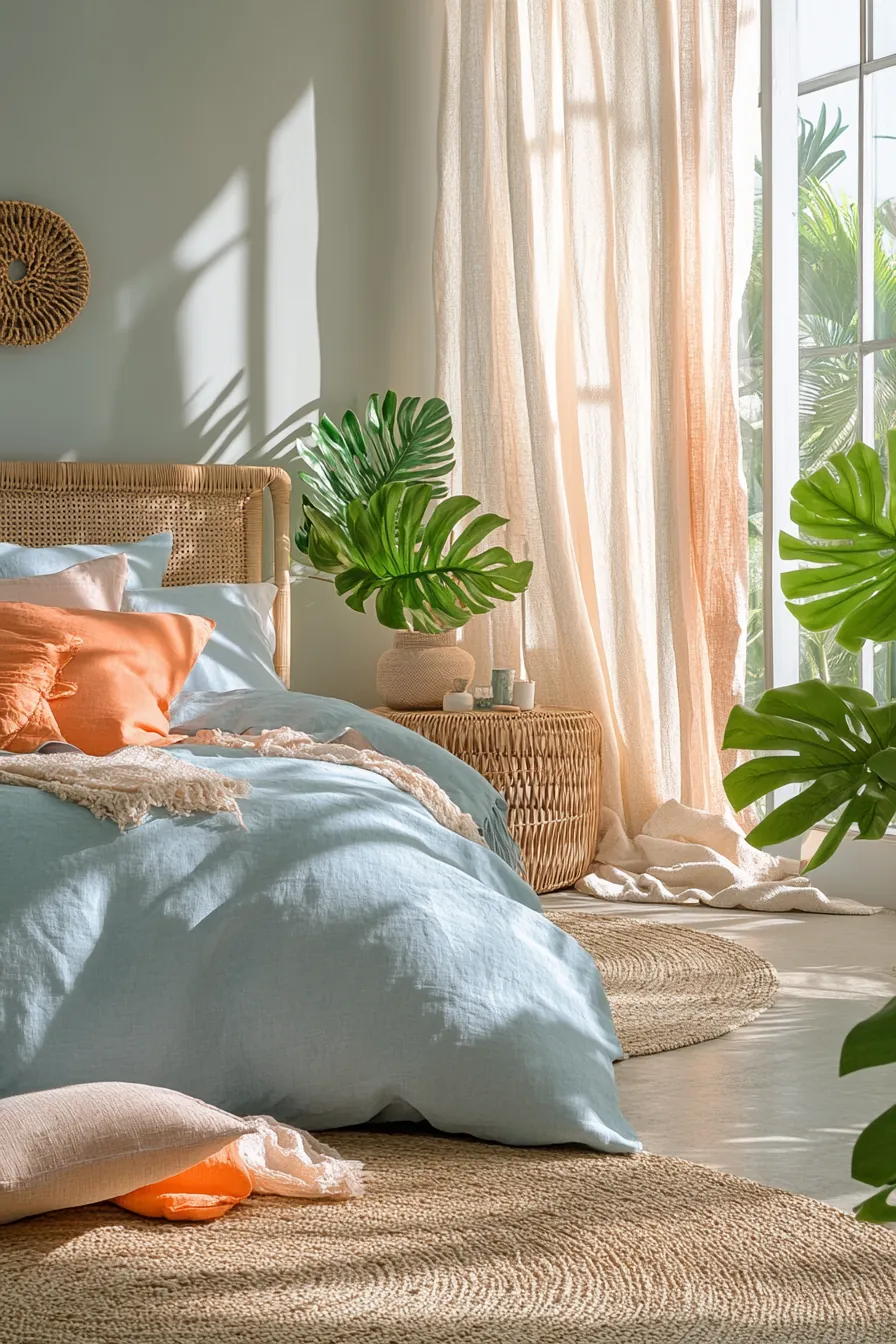 Summer Tropical Bedroom Styling Tips for a Refreshing Vacation Vibe