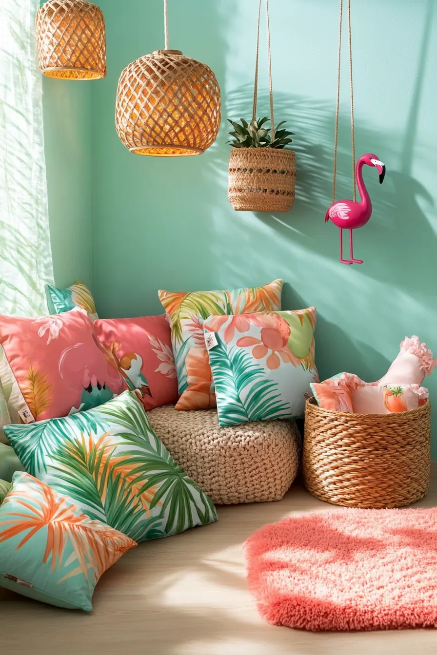 Summer Tropical Kids Room Accessories to Brighten Playful Spaces