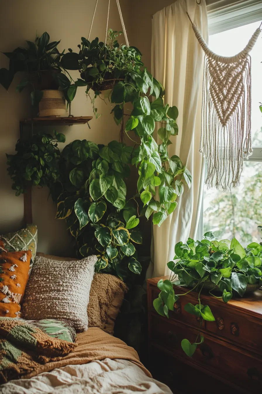 Top Plants for a Cozy Boho Bedroom Atmosphere
