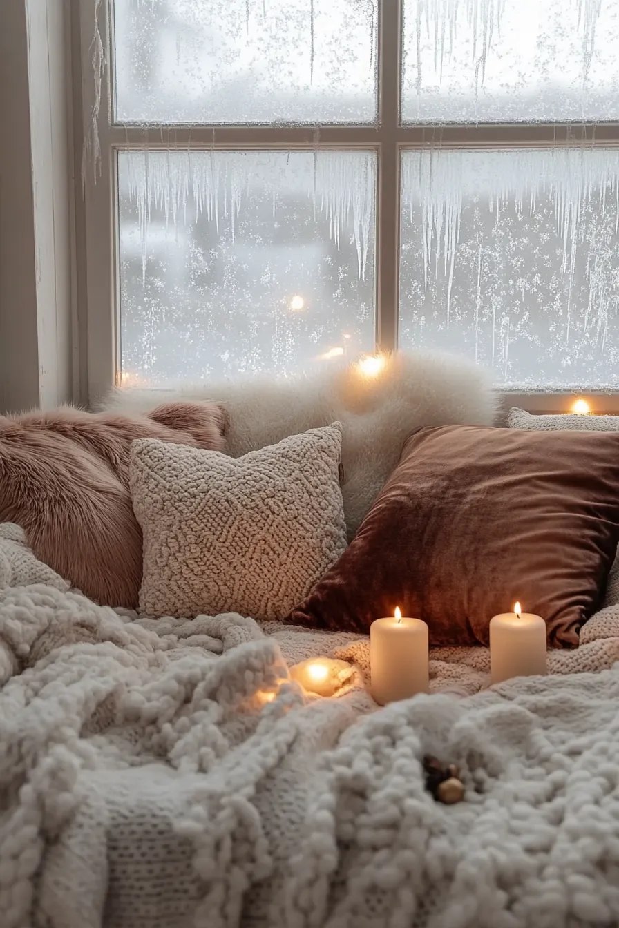 Transform Small Bedrooms with Soft Warm Winter Textiles Bedroom Decor