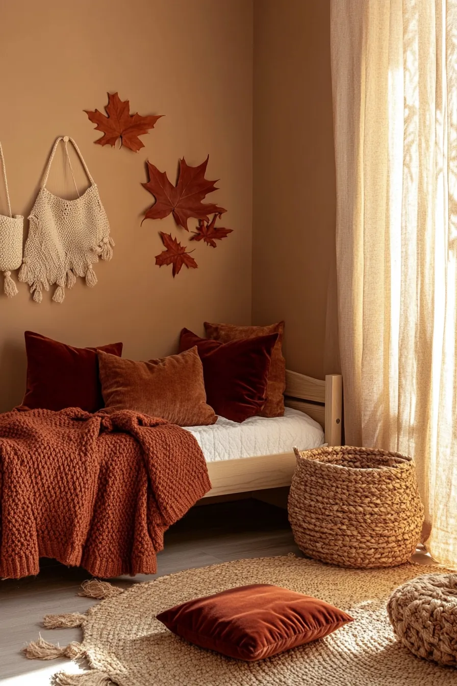 Transform Spaces with Earthy Fall Color Scheme Kids Bedroom Decor