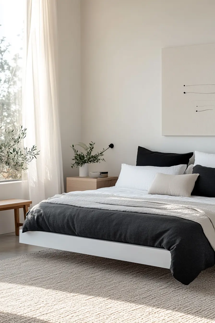Transform Your Bedroom into a Monochrome Minimalist Haven
