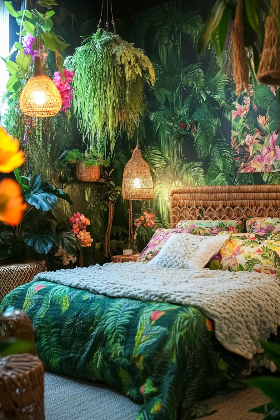 Transform Your Bedroom into a Tropical Jungle Oasis