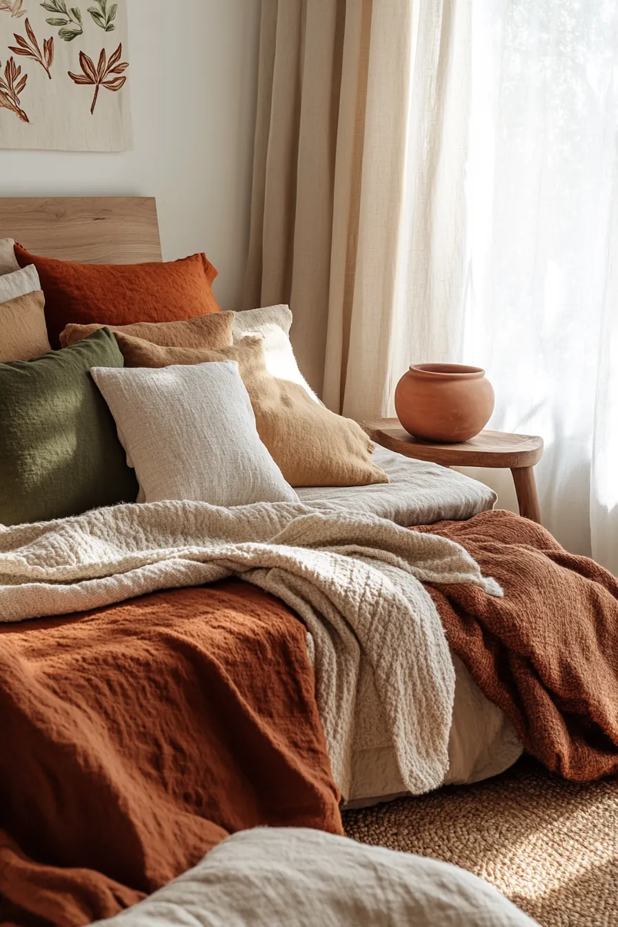 Transform Your Bedroom with Autumn Earthy Tone Bedroom