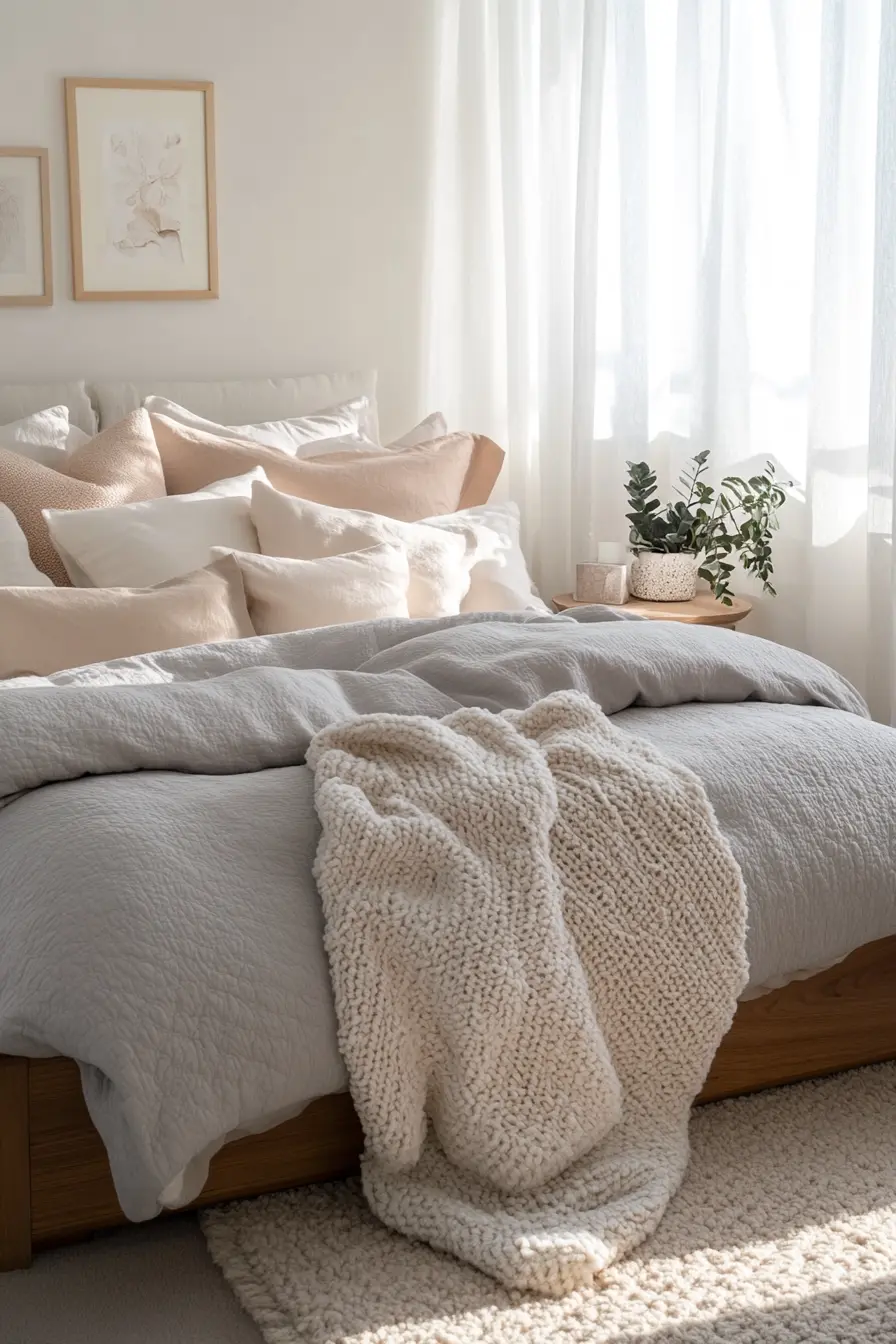 Transform Your Bedroom with Cozy Layered Bedding Inspiration