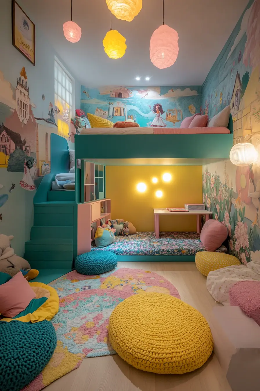 Transform Your Childs Room Multifunctional Layouts for Play and Sleep