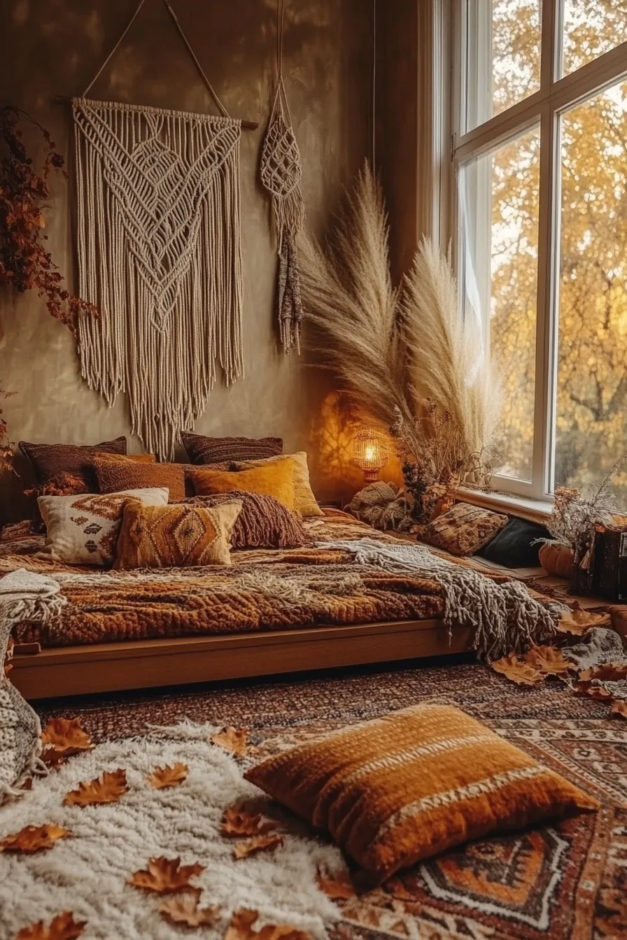 Transform Your Retreat with Fall Inspired Bohemian Bedroom Decor