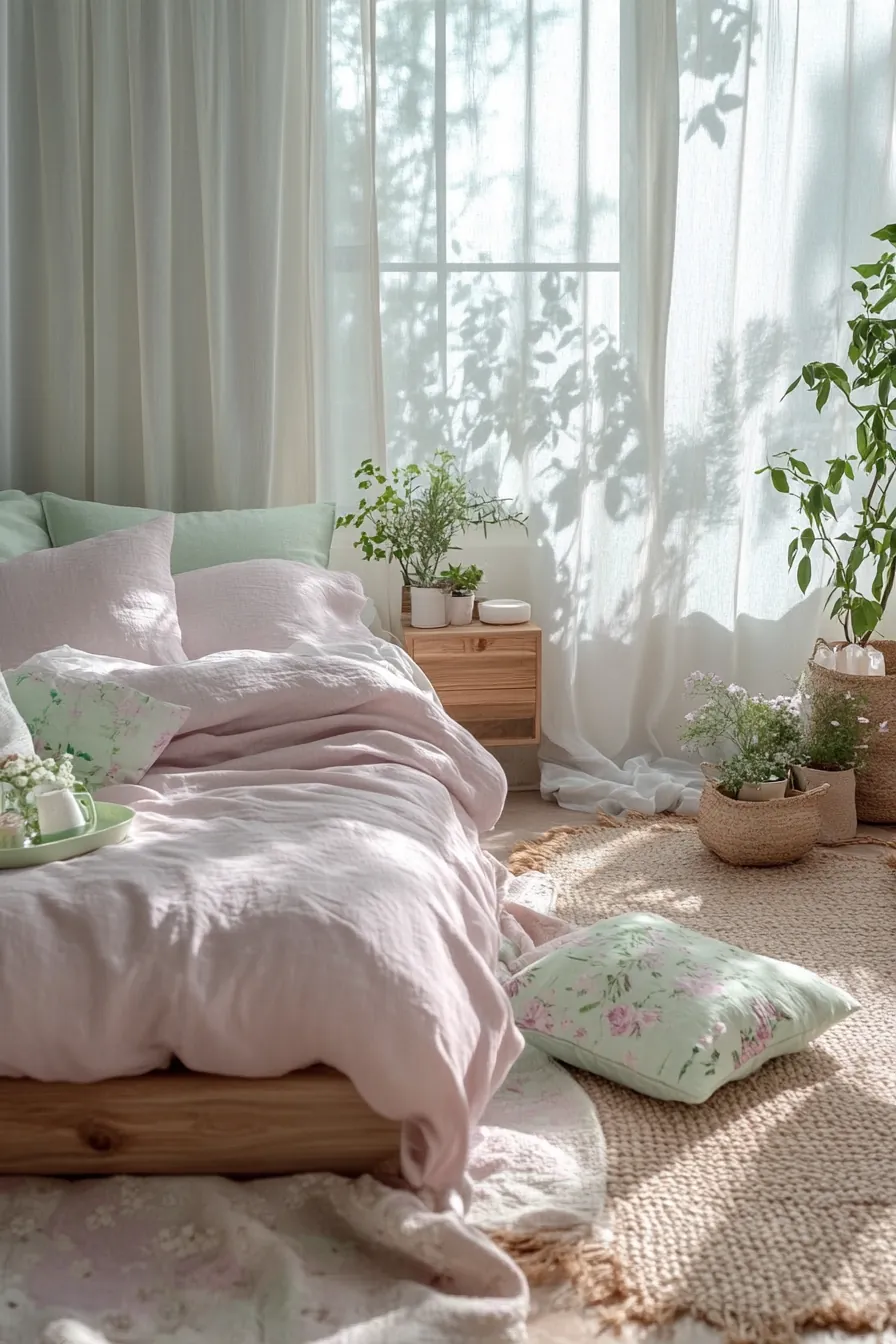 Transform Your Room with Soft Pastel Sustainable Bedroom Spring Decor Inspirations