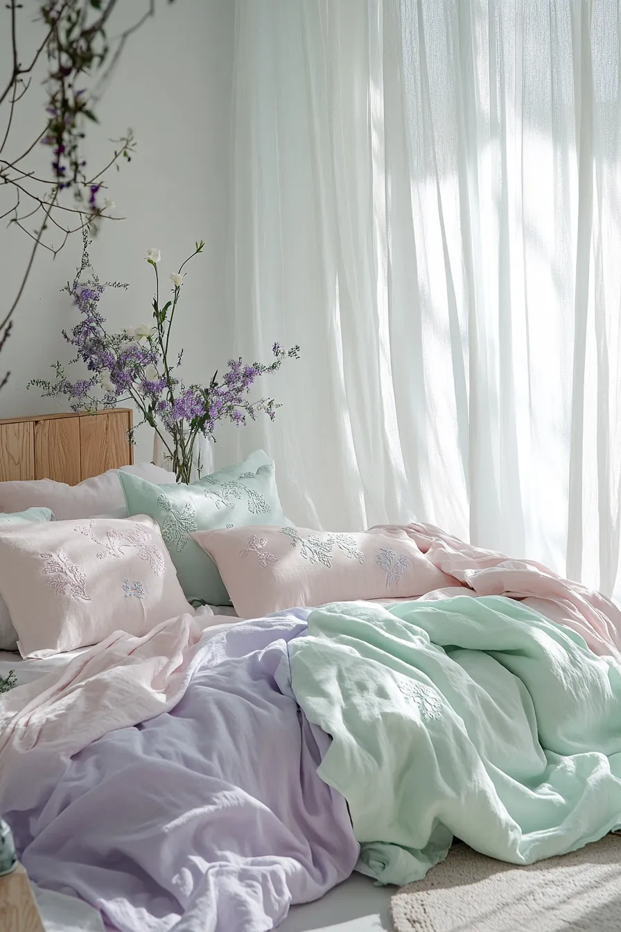 Transform Your Room with Spring Bedroom Refresh Pastel Linens Vibes