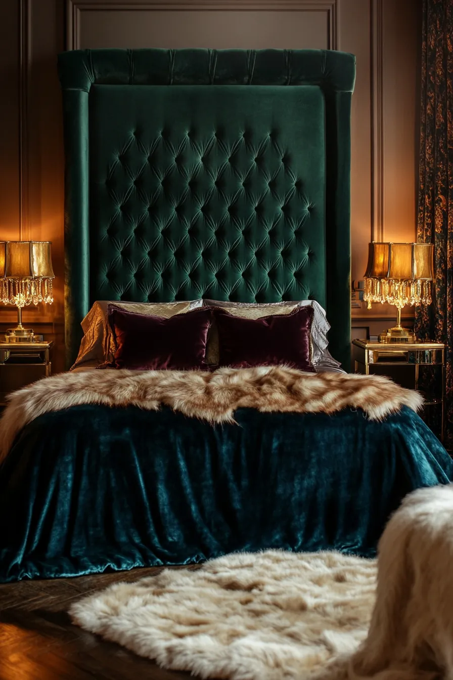 Transform Your Sanctuary with Winter Luxe Velvet Bedroom Themes