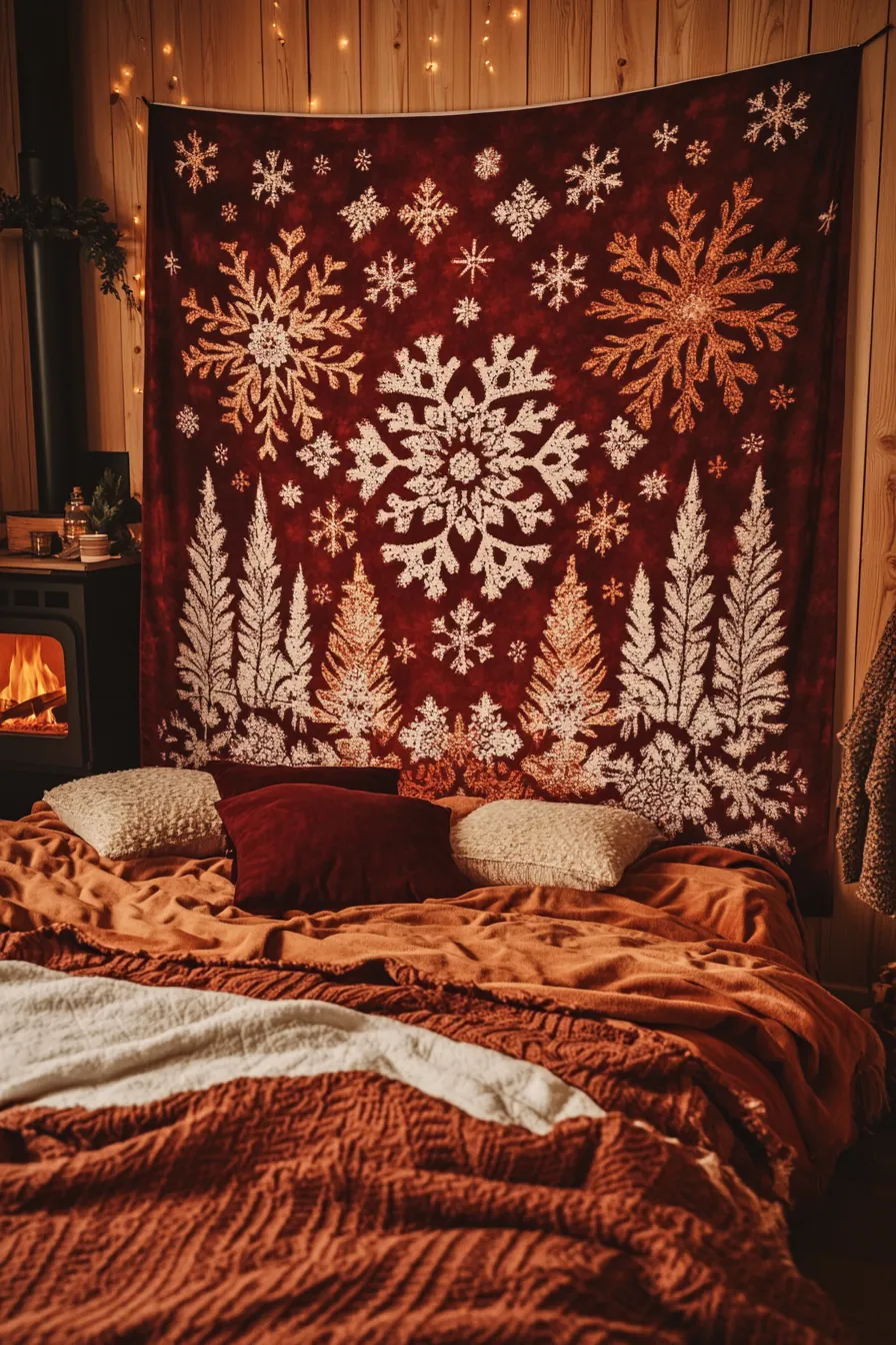 Transform Your Sleep Space with Cozy Winter Bedroom Tapestry Ideas