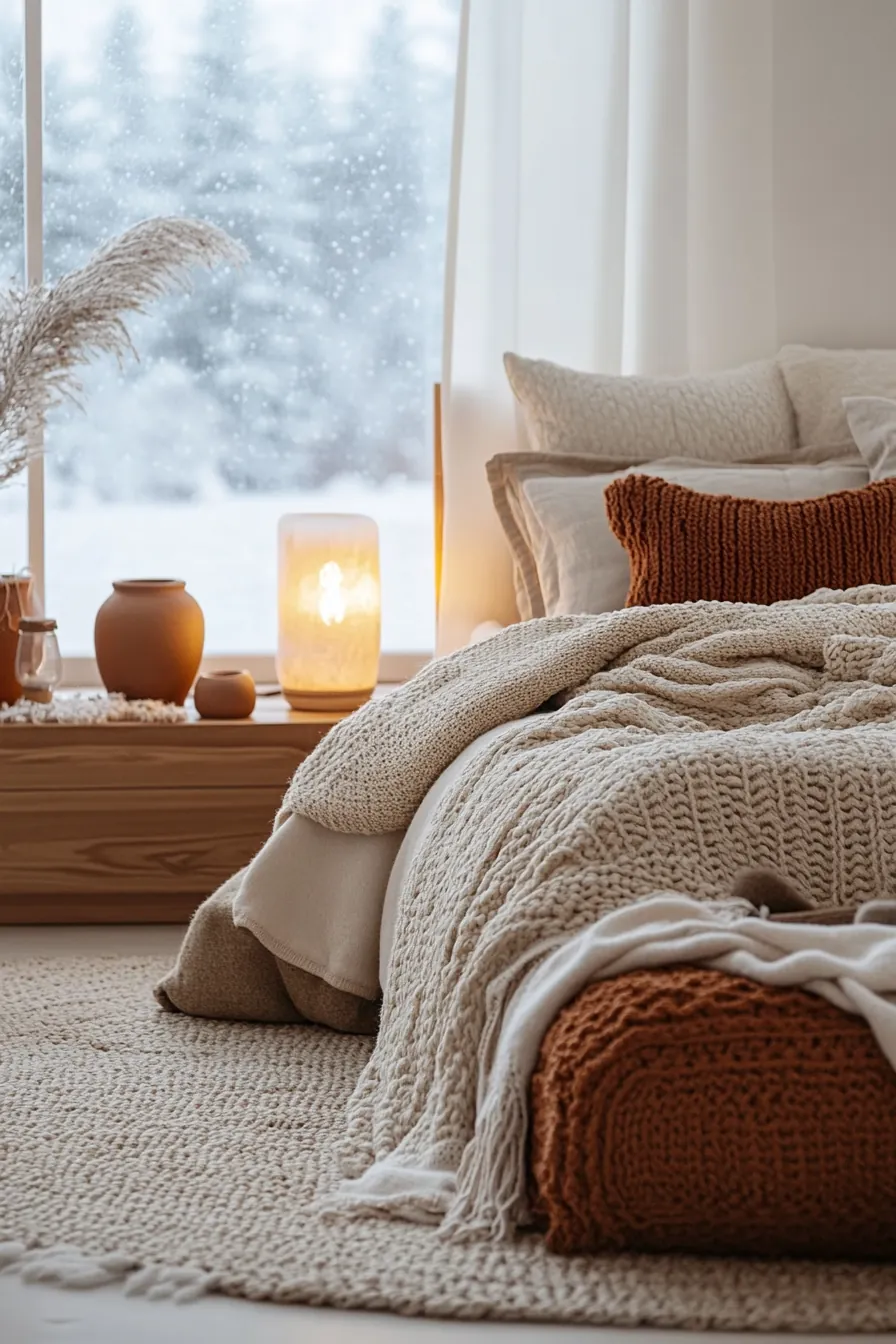 Transform Your Space Using Earth Toned Winter Bedroom Decor