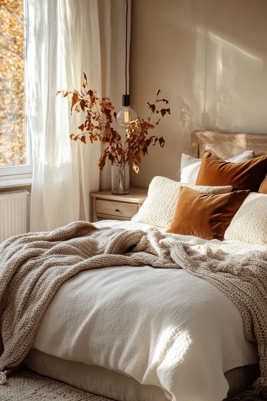 Transform Your Space Using Fall Bedroom Decor Warm Neutrals