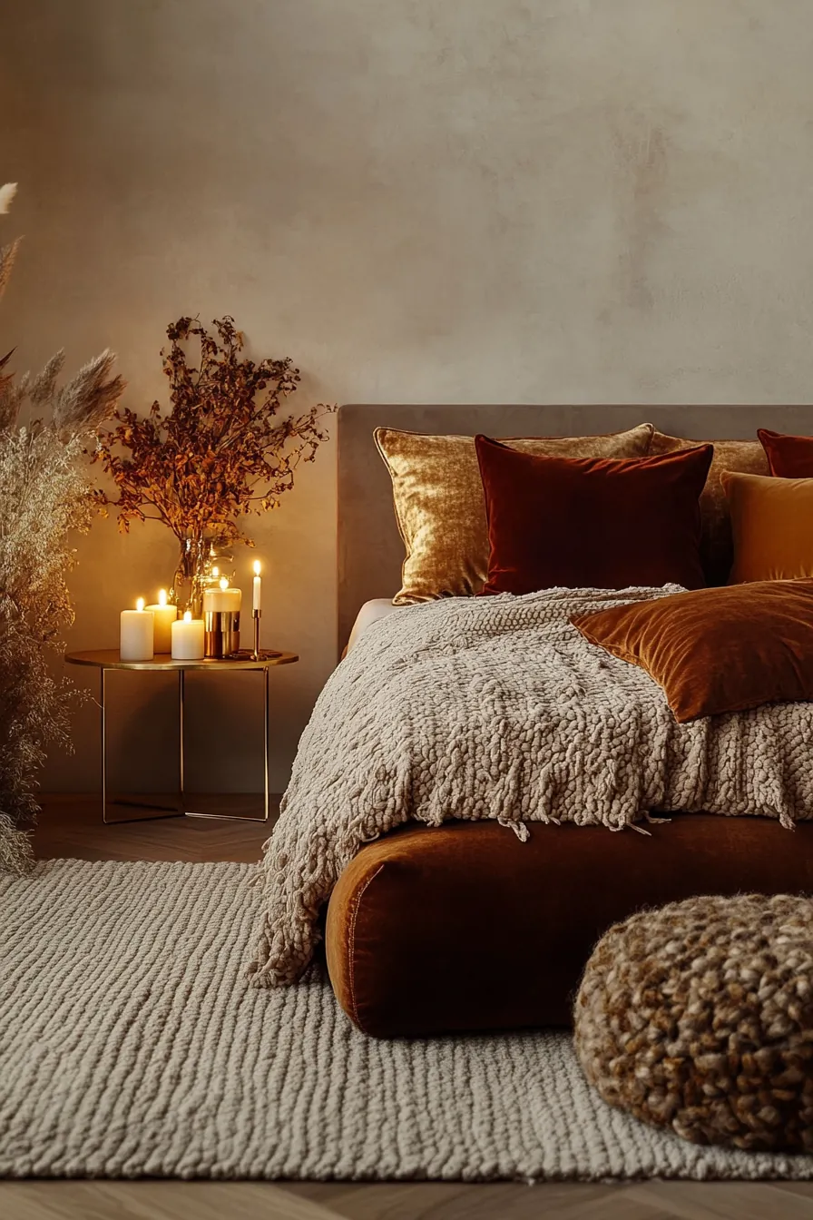 Transform Your Space with Autumn Bedroom Lighting and Moods in Modern Luxe Style