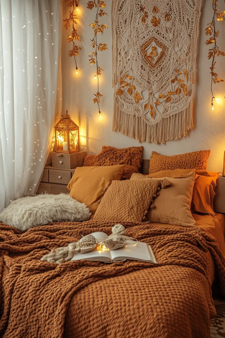 Transform Your Space with Autumn Boho Bedroom Cozy Accents