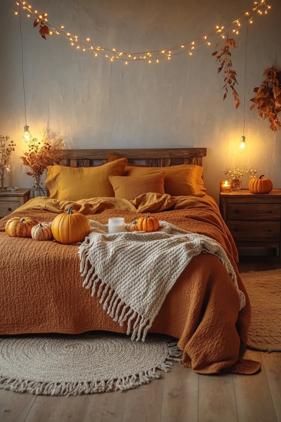 Transform Your Space with Cozy Autumn Bedroom Lighting Ideas
