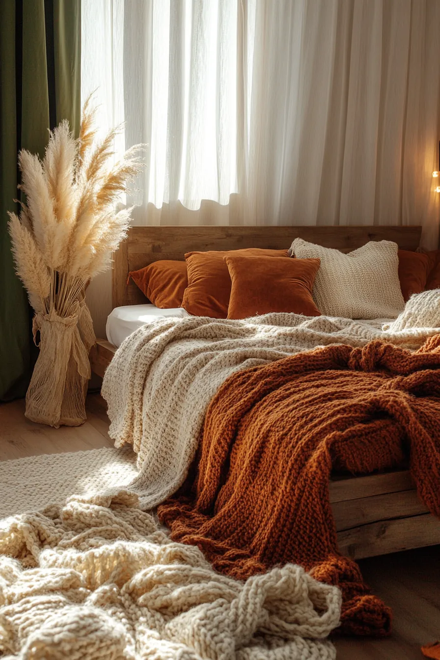 Transform Your Space with Earth Tone Autumn Bedroom Decorations for Cozy Comfort 2