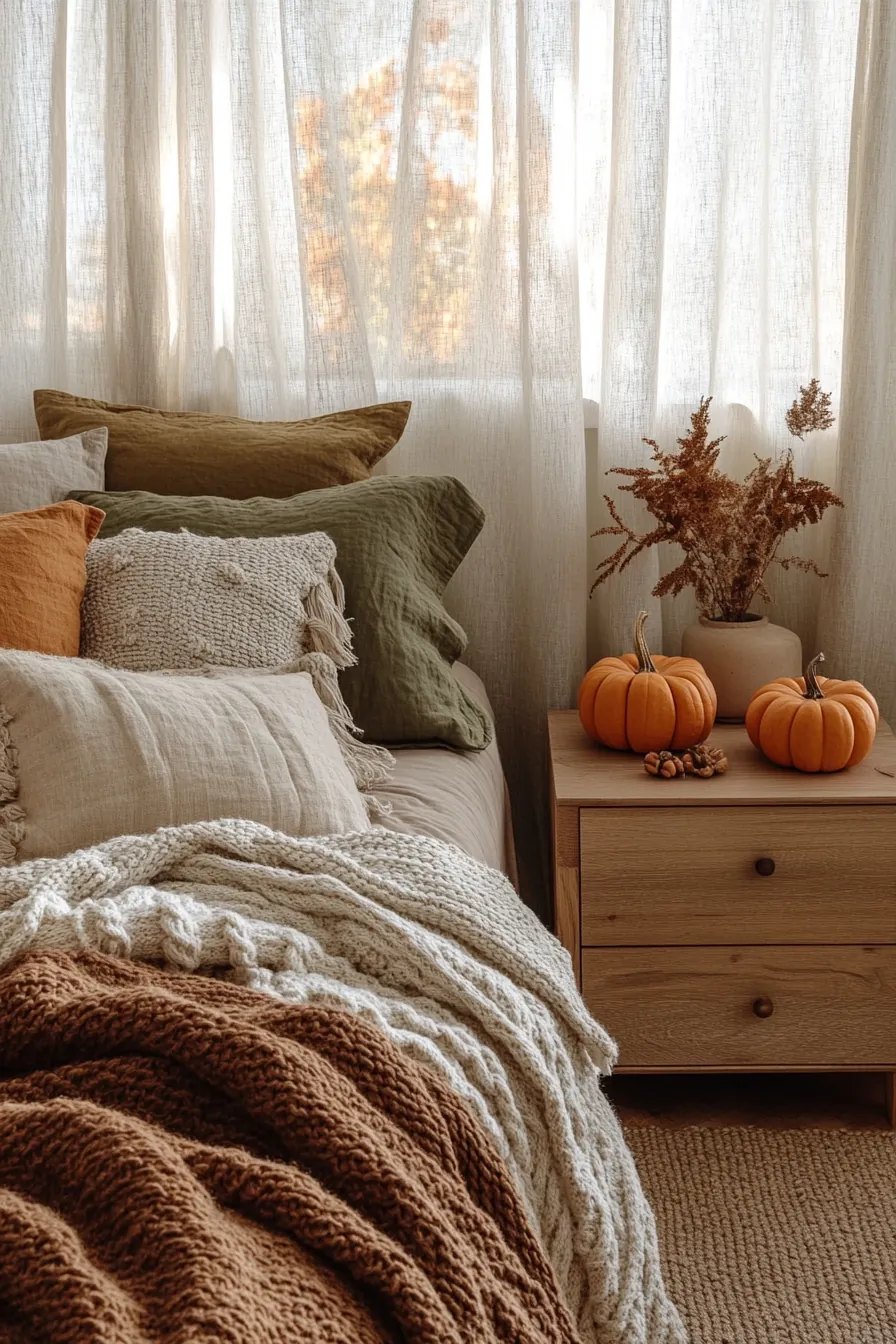 Transform Your Space with Earth Tone Fall Bedroom Styling for Cozy Comfort