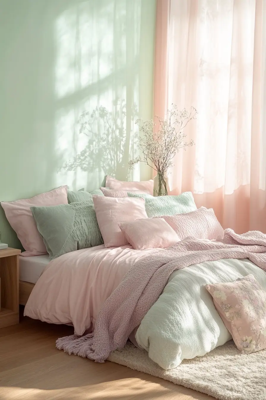 Transform Your Space with Soft Pastel Bedroom Wall Themes