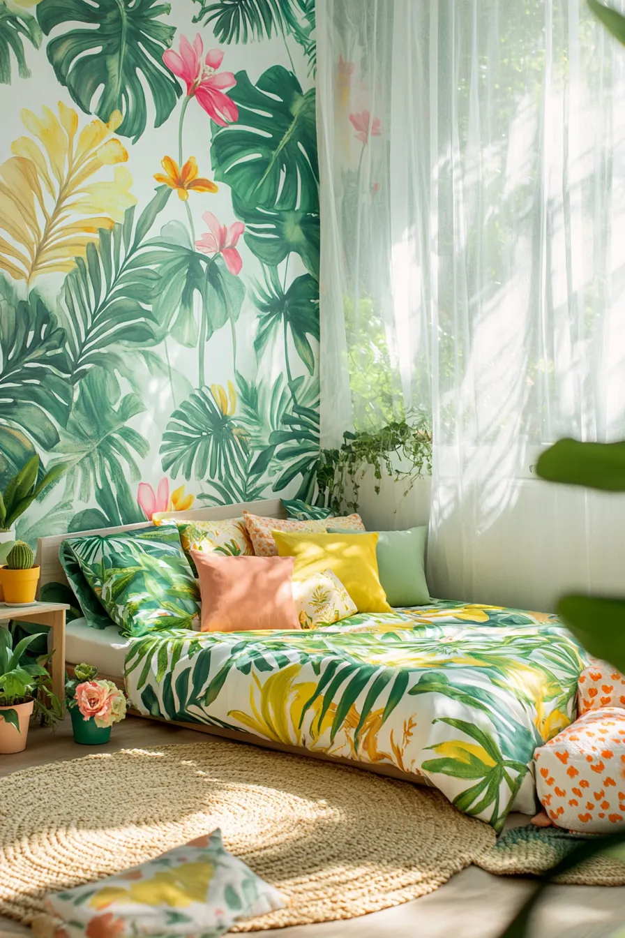 Transform Your Space with Vibrant Botanical Kids Bedroom Summer Decor Themes