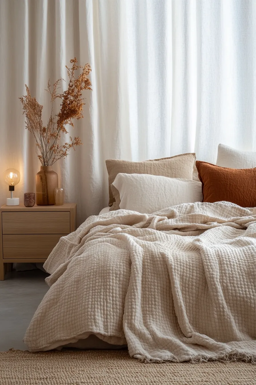 Transform Your Space with Warm Neutral Autumn Bedroom Inspiration Ideas