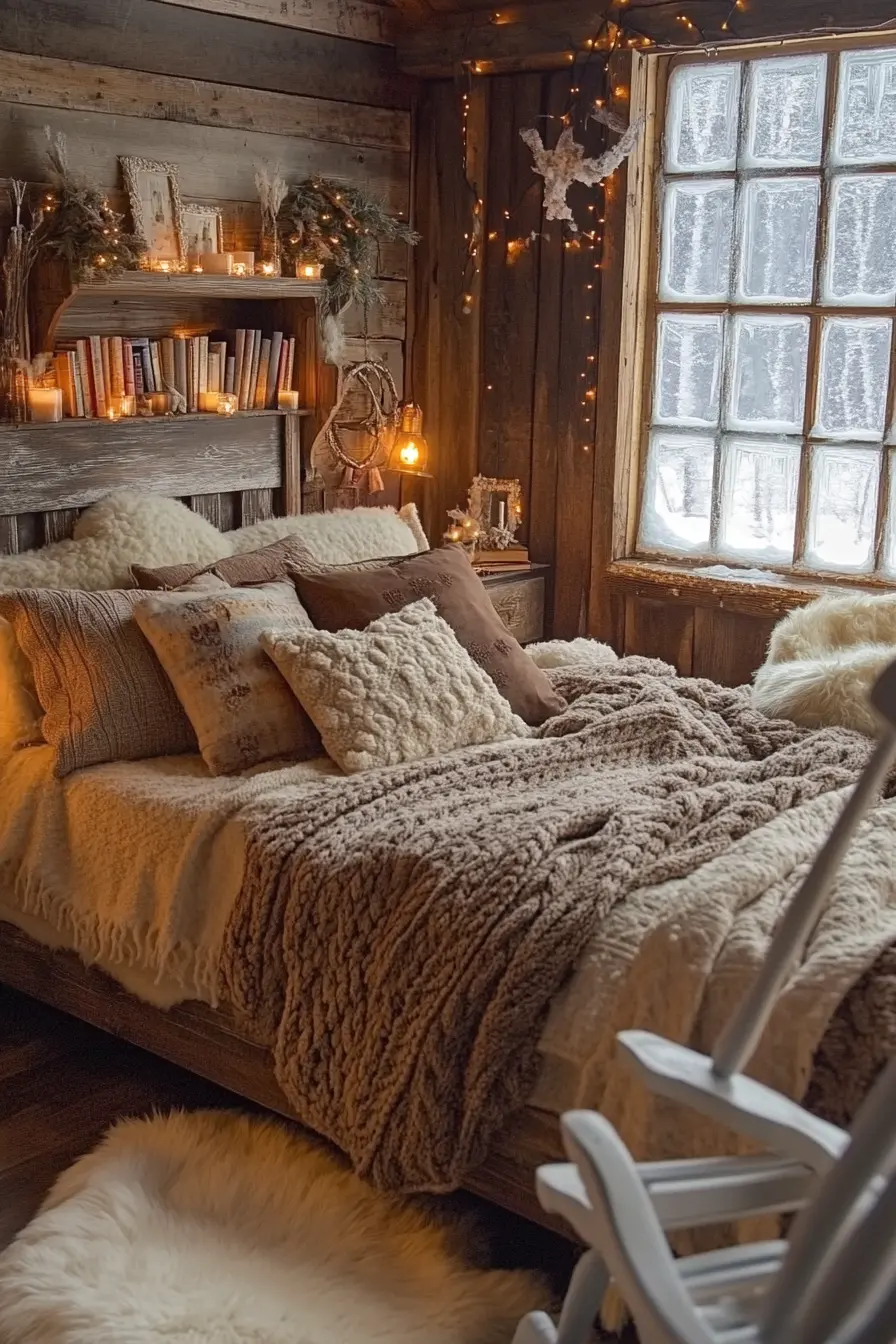 Transform Your Space with Winter Cozy Cabin Bedroom Design