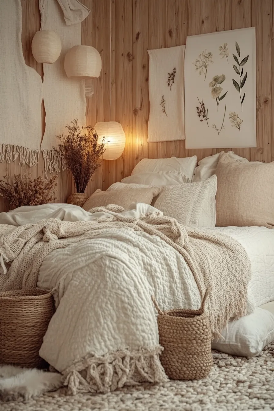 Transform Your Space with Winter Hygge Bedroom Wall Aesthetics Ideas