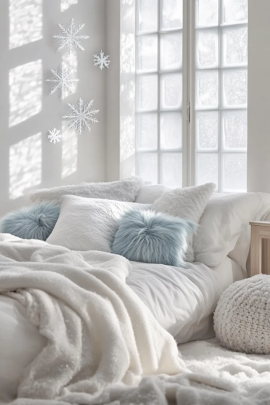 Transform Your Space with Winter Snowy White Bedroom Inspirations