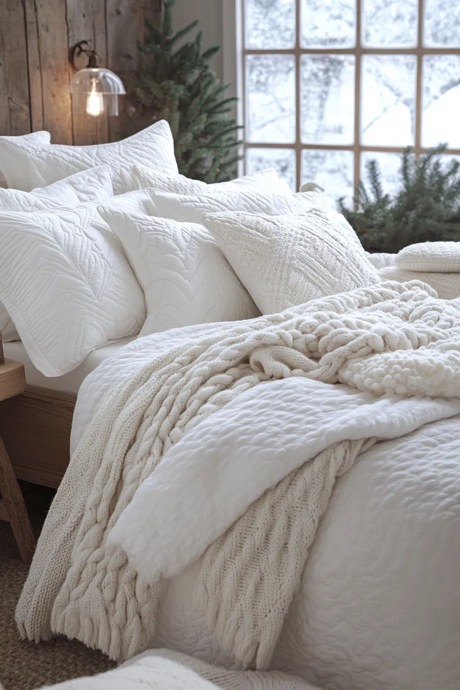 Transform Your Space with Winter White Cozy Cottage Bedding Elegance