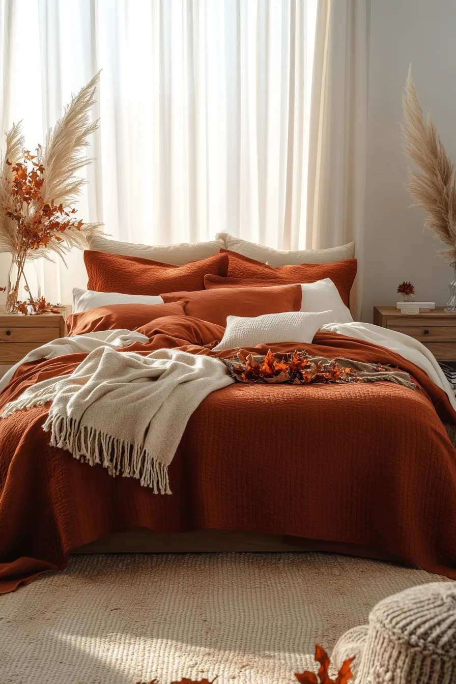 Transform Your Space with an Earthy Fall Bedding Ensemble for Cozy Comfort