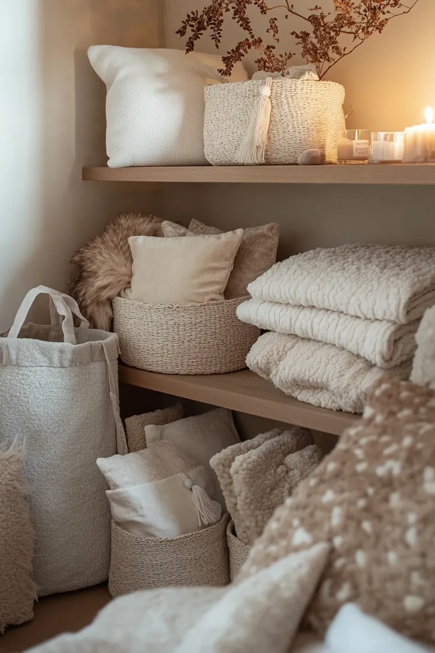 Transform your bedroom with winter plush textile storage tips and stylish solutions