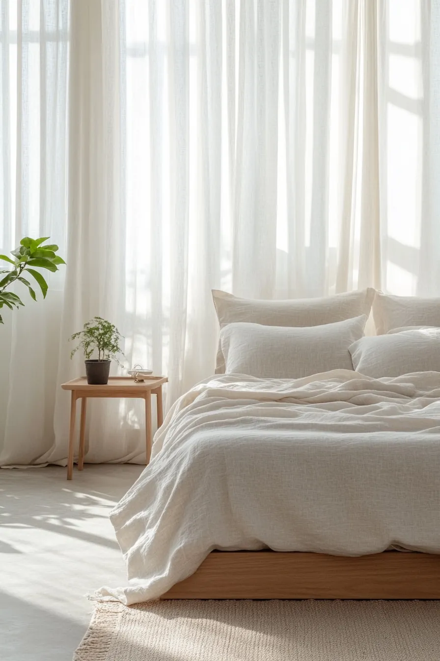 Transform your room with lightweight linen bedding for summer minimalism