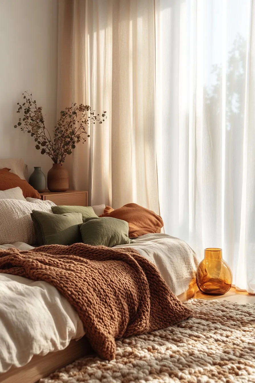 Transform your space with earthy fall bedroom color combinations inspired by nature